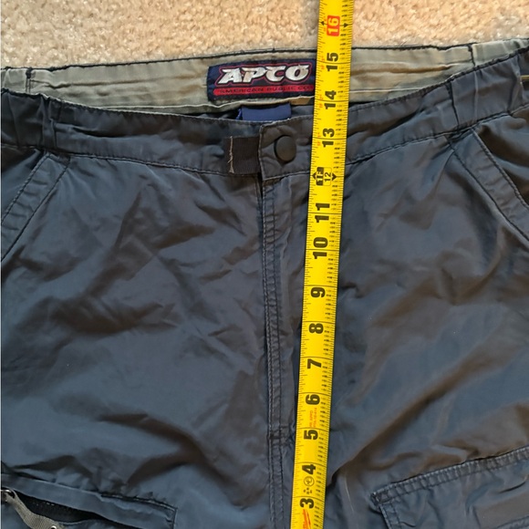 Rare Vtg APCO Y2K Parachute Pants - Baggy Gorpcore Utility Cinch Hem Navy Medium - Picture 7 of 10